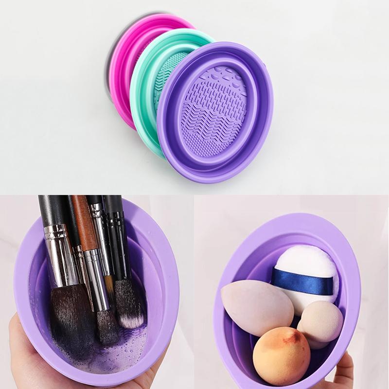 Beauty Makeup Brushes - Мягкая силиконовая кисточка для макияжа, складная
