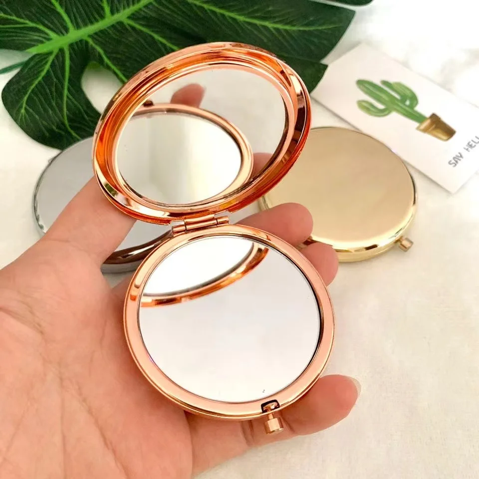 Beauty Rose Makeup - Портативное зеркало для макияжа, однотонное металлическое