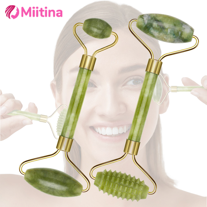 Jade Roller Gua Sha - Натуральный нефритовый ролик для лица, массажер