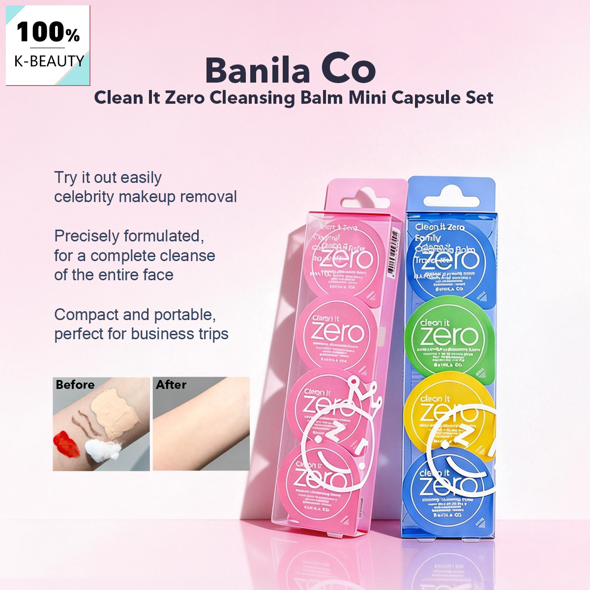 Makeup Beauty Set - Набор мини-капсул очищающего бальзама Banila Co