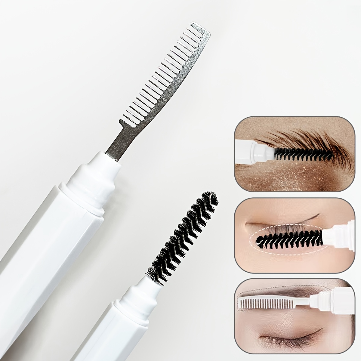 Beauty - Makeup - Eyes - Двусторонняя расческа для бровей и ресниц,