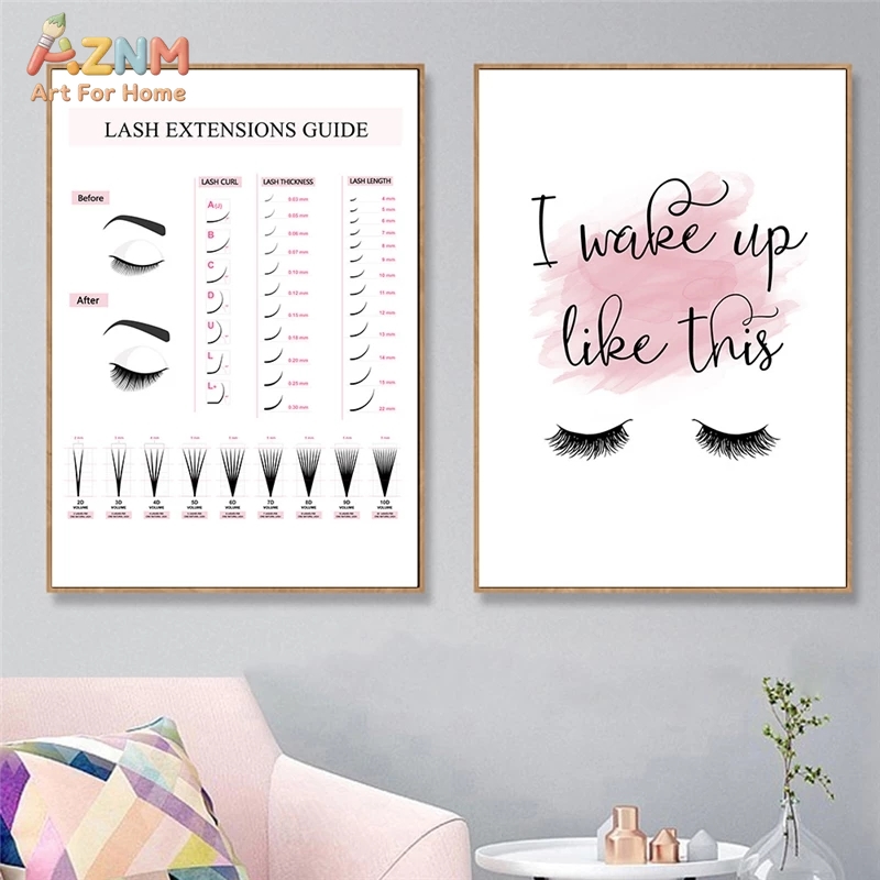 Beauty Of Makeup Quotes - Настенный холст AZNM с руководством по