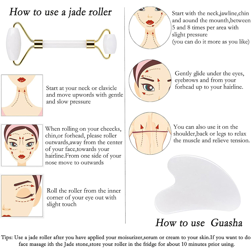 Натуральный нефритовый ролик д – обзор и цена Jade Roller Gua Sha