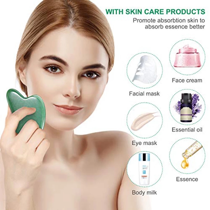 Набор для массажа лица: роллер – обзор и цена Jade Roller Gua Sha
