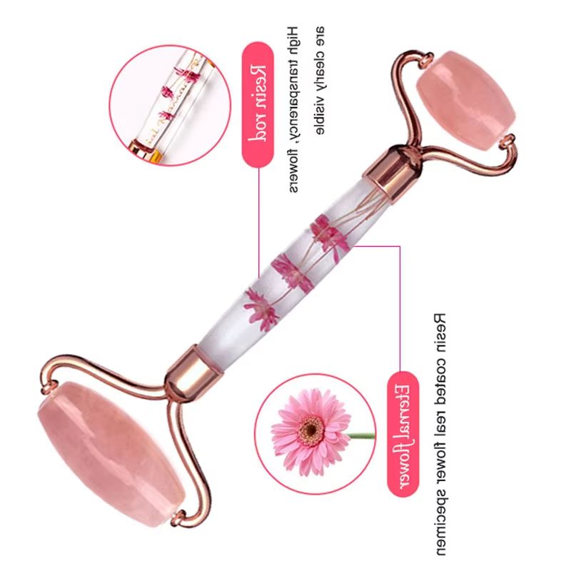 Массажер для лица из розового  – обзор и цена Jade Roller Gua Sha
