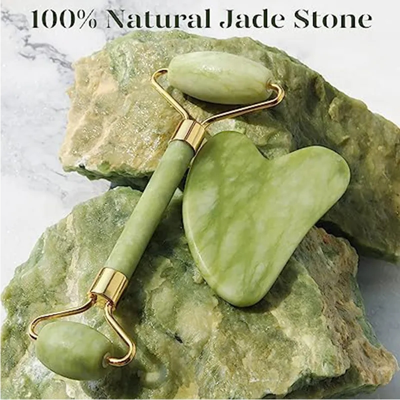 Натуральный нефритовый валик,  – обзор и цена Jade Roller Gua Sha