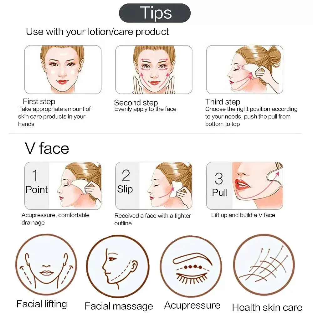 3 шт., скребок Gua Sha, ролико – обзор и цена Jade Roller Gua Sha
