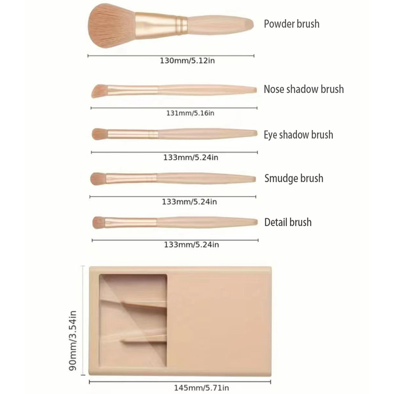 5 шт., набор косметических кис – обзор и цена Makeup Beauty Set