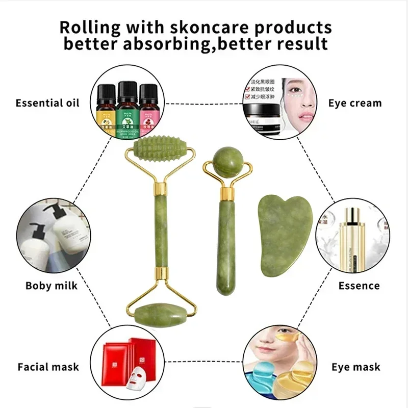 Натуральный нефритовый роллер  – обзор и цена Jade Roller Gua Sha