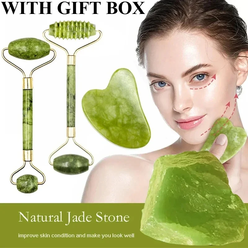 Натуральный нефритовый роллер  – обзор и цена Jade Roller Gua Sha