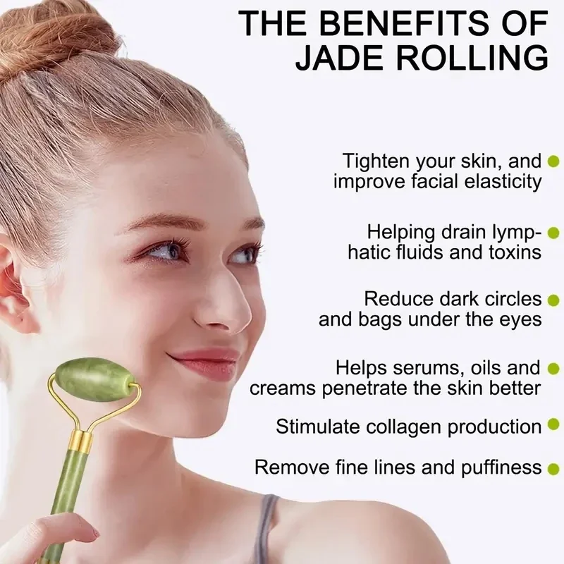 Натуральный нефритовый роллер  – обзор и цена Jade Roller Gua Sha